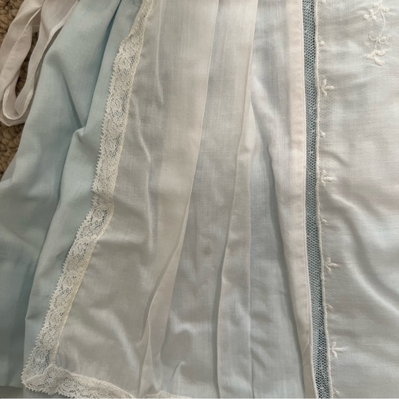 Vintage Blue Dress with White Pinafore - Picture 6 of 6